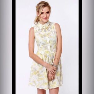 NWT O'Neill Mandy Ivory Print Dress